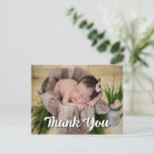 Carte Postale Merci simple 2 Photos Faire-part de naissance (Debout devant)