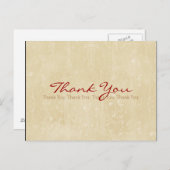 Carte Postale Merci simple Arrière - plan beige Grunge (Devant / Derrière)