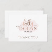 Carte postale Merci simple et élégante (Devant / Derrière)