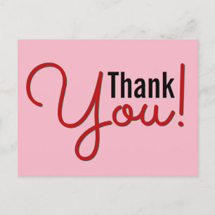 Carte postale « Merci ! » simple et élégante
