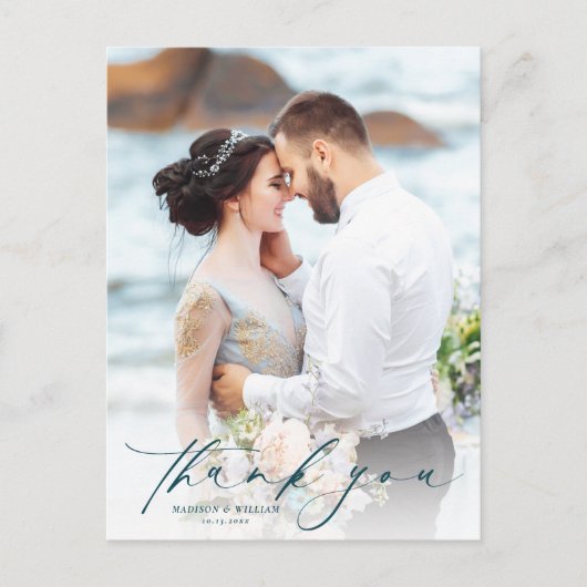 Carte Postale Merci simple Mariage photo (Devant)