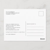 Carte Postale Merci simple Mariage photo (Dos)