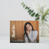 Carte Postale Merci simple photo moderne de graduation (Debout devant)