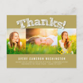 Carte Postale Merci Sketted Multi 3 Photo Graduation Merci (Devant)