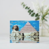 Carte Postale Merci! Sphinx égyptien... (Debout devant)