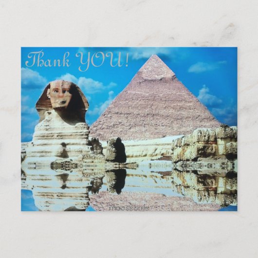 Carte Postale Merci! Sphinx égyptien... (Devant)