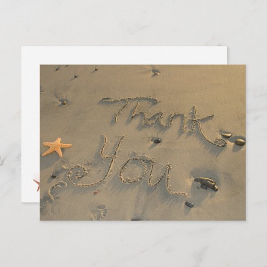 Carte postale Merci Starfish (Devant / Derrière)