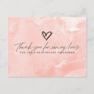 Carte Postale Merci Superhéros de la Santé