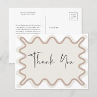 Carte postale Merci Taupe Beige