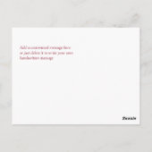 Carte Postale Merci Tea Party Fête des mariées rose (Dos)