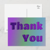 Carte postale Merci tendance (Devant / Derrière)