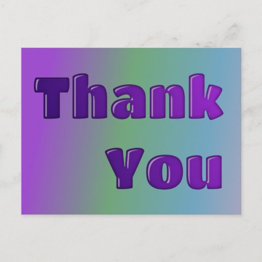Carte postale Merci tendance (Devant)
