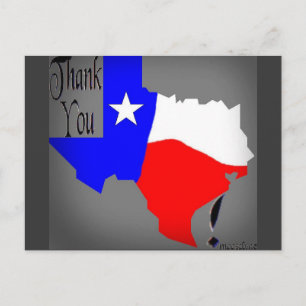 Carte Postale Merci Texas !