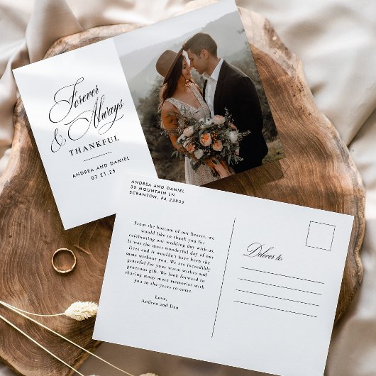 Carte Postale Merci toujours et toujours Mariage