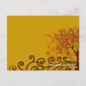 Carte Postale Merci - Tourbillons d'arbre avec les coeurs (Dos)