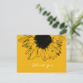 Carte postale Merci Tournesol (Debout devant)