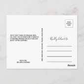 Carte Postale Merci tropical et romantique rouge (Dos)