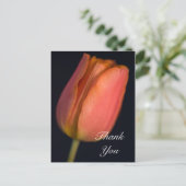 Carte postale Merci Tulip de printemps rouge (Debout devant)