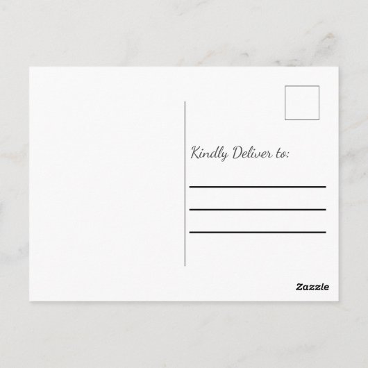 Carte Postale Merci turquoise bleu aquarelle (Dos)