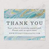 Carte Postale Merci Turquoise Or Agate Pierre Géode Coupon (Devant)