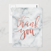 Carte Postale merci typographie sur marbre (Devant / Derrière)