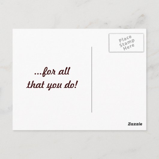 Carte Postale Merci un latte (Dos)