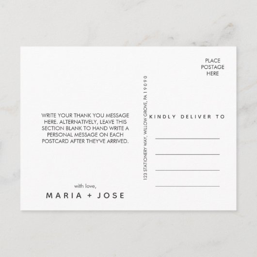 Carte Postale Merci verdoyant Succulent (Dos)