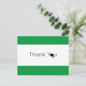 Carte Postale Merci Vert Blanc Gras Graduation (Debout devant)