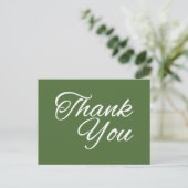 Carte Postale Merci vert et blanc Classique tendance (Debout devant)