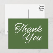 Carte Postale Merci vert et blanc Classique tendance (Devant / Derrière)