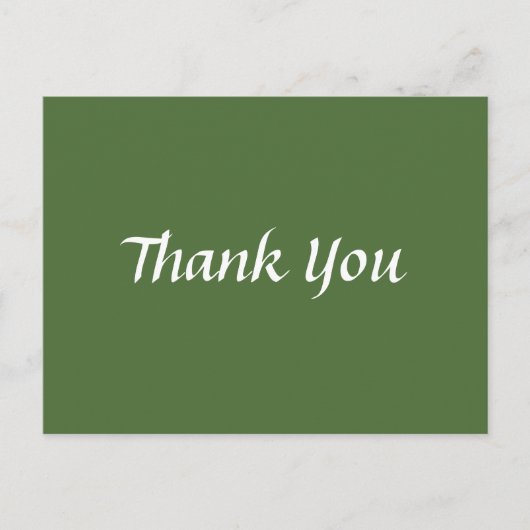 Carte Postale Merci vert et blanc Classique tendance (Devant)