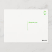 Carte Postale Merci vert floral Blancs marguerites Fleurs (Dos)