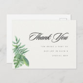 Carte Postale Merci vert moderne Eucalyptus (Devant / Derrière)