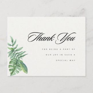 Carte Postale Merci vert moderne Eucalyptus