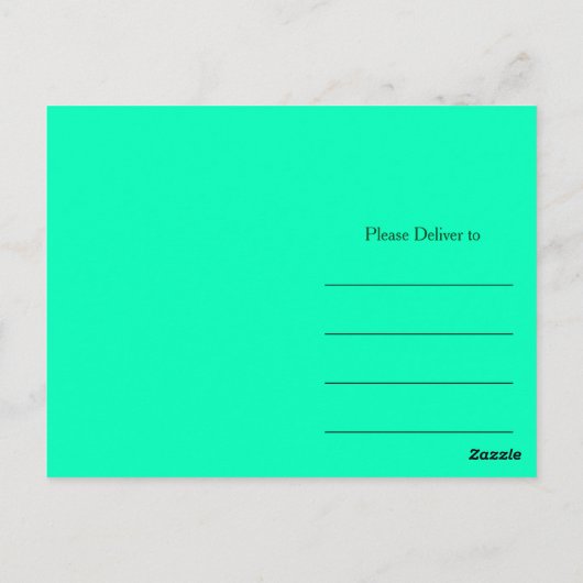 Carte Postale Merci vert personnalisé (Dos)