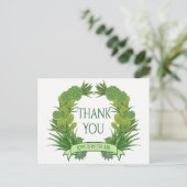 Carte Postale Merci vert Succulent Cactus Mariage sud-ouest (Debout devant)