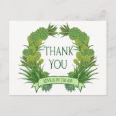 Carte Postale Merci vert Succulent Cactus Mariage sud-ouest (Devant)