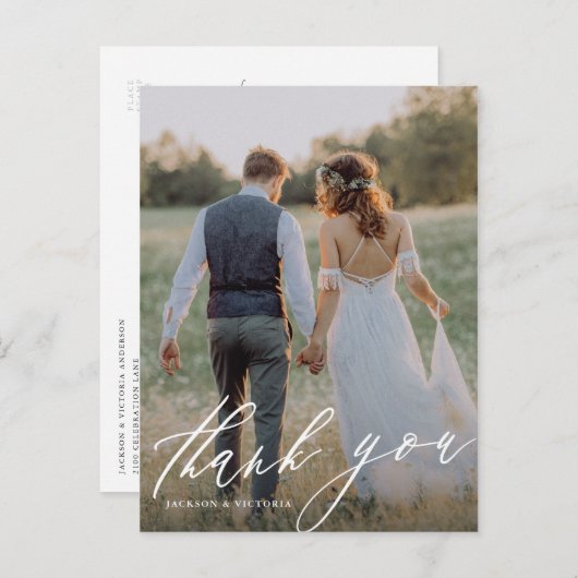 Carte postale Merci verticale (Devant / Derrière)