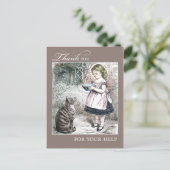 Carte Postale Merci vintage Pour Votre Aide (Debout devant)