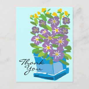 Carte postale Merci violet