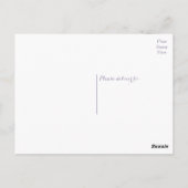Carte Postale Merci violet et blanc - Mariage (Dos)