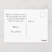 Carte postale Merci violet Hydrangea (Dos)