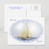 Carte Postale Merci! "Voile" Par Brigid O'Neill Hovey (Devant / Derrière)