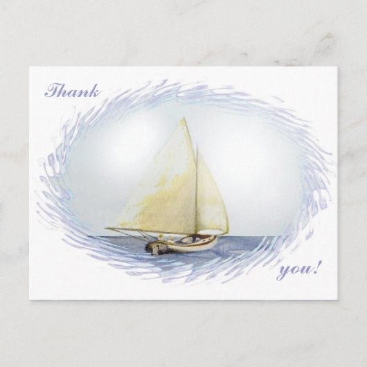 Carte Postale Merci! "Voile" Par Brigid O'Neill Hovey (Devant)
