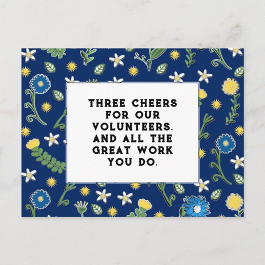 Carte Postale Merci volontaire (Devant)