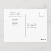 Carte Postale Merci, Votre Bus Logo. Info Nom Argent Et Blanc (Dos)