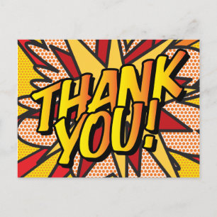 Carte Postale MERCI Votre Message Bulle De Discours Amusant Rétr
