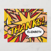 Carte Postale MERCI Votre Message Voix Bubble Fun Retro (Devant / Derrière)