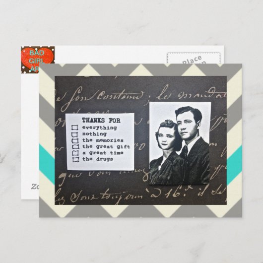 CARTE POSTALE-MERCI-VOUS NOTE-FIXE TOUTE OCCASION (Devant / Derrière)