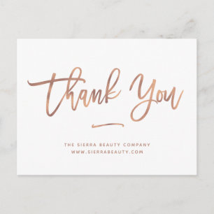 Carte Postale Merci   White Custom Retail Small Business